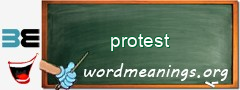 WordMeaning blackboard for protest